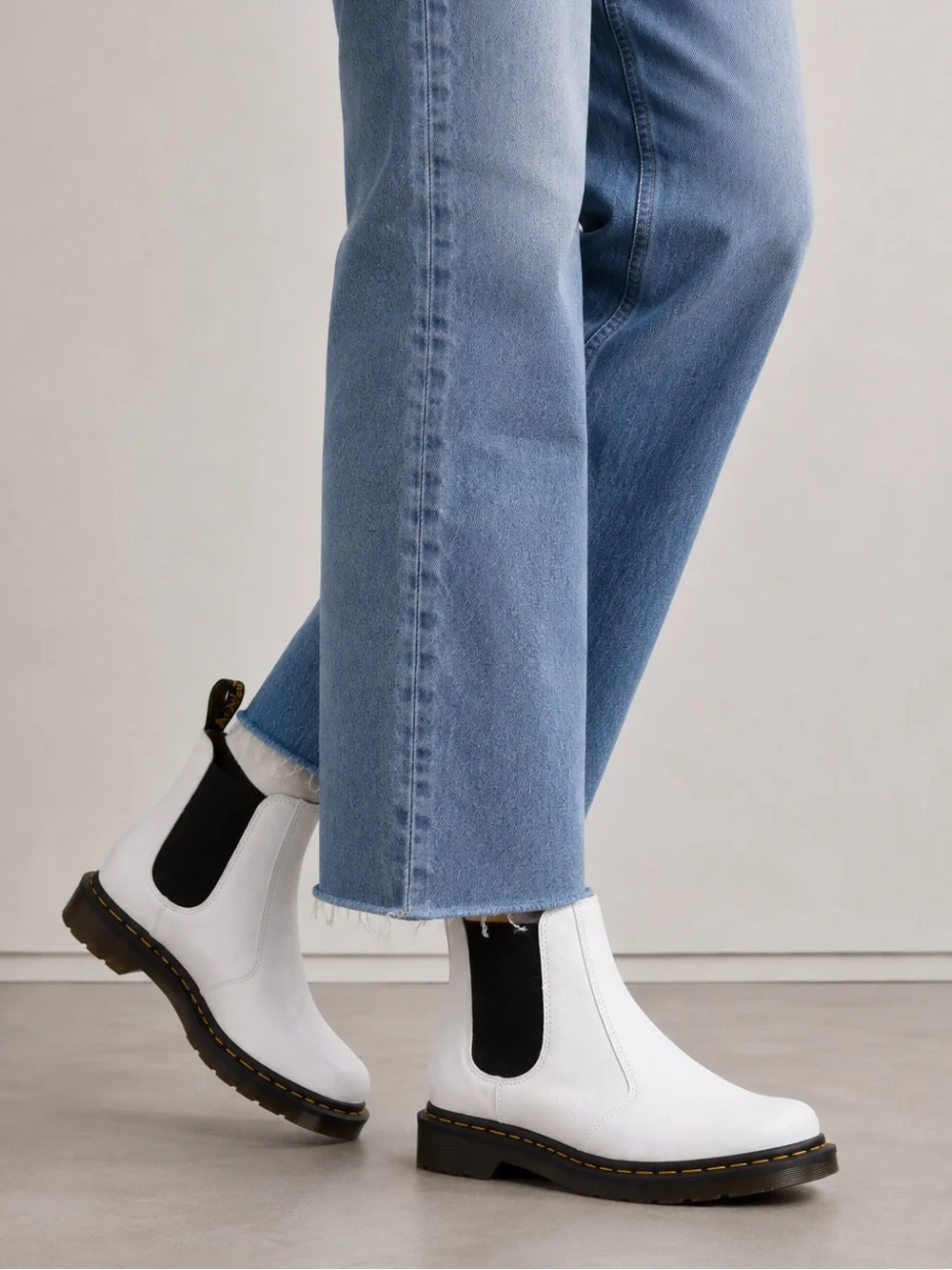 Dr. Martens 2976 Chelsea Boot in White Smooth 6
